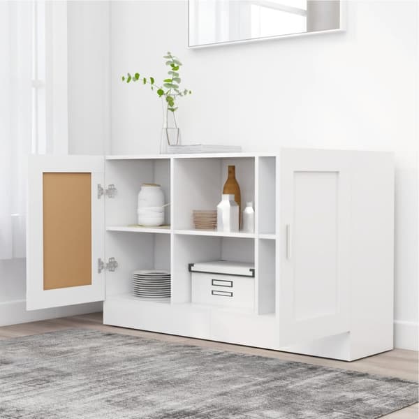 vidaXL skænk 120x30,5x70 cm konstrueret træ hvid
