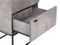 Miniatyrbillede 8 af 10: Kommode Skuffe Skab Lyst Træ MDF og Lysegrå Betoneffekt med Sort Mat Pulverlakeret Metalben 52 x 41 x 106 cm Opbevaringsplads Stue og Værelse