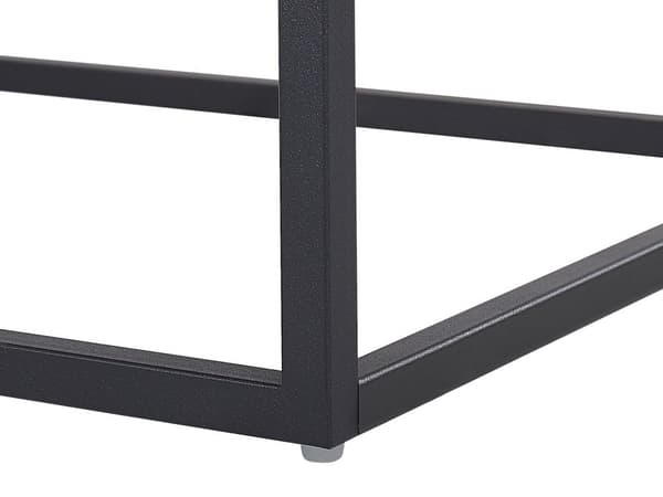 Kommode Skuffe Skab Lyst Træ MDF og Lysegrå Betoneffekt med Sort Mat Pulverlakeret Metalben 52 x 41 x 106 cm Opbevaringsplads Stue og Værelse