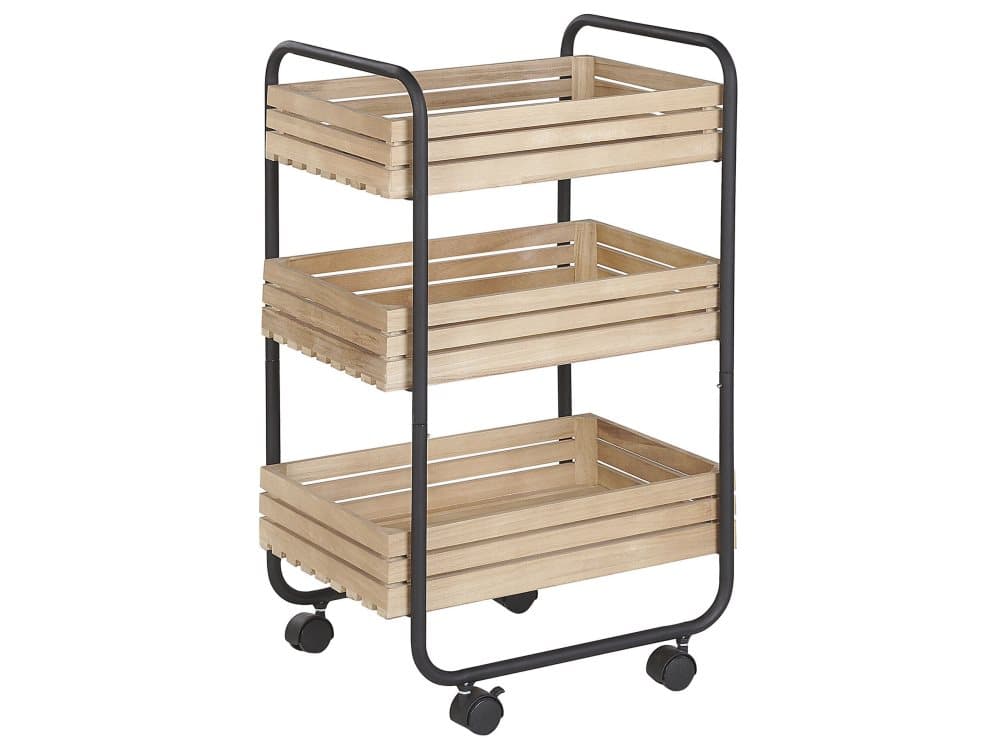 Serveringsvagn ljusbrun/svart FORMIA