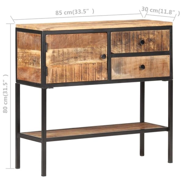 vidaXL Senkki 85x30x80 cm karkea mangopuu