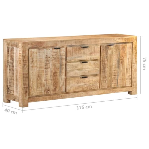 vidaXL skænk 175x40x75 cm ru mangotræ