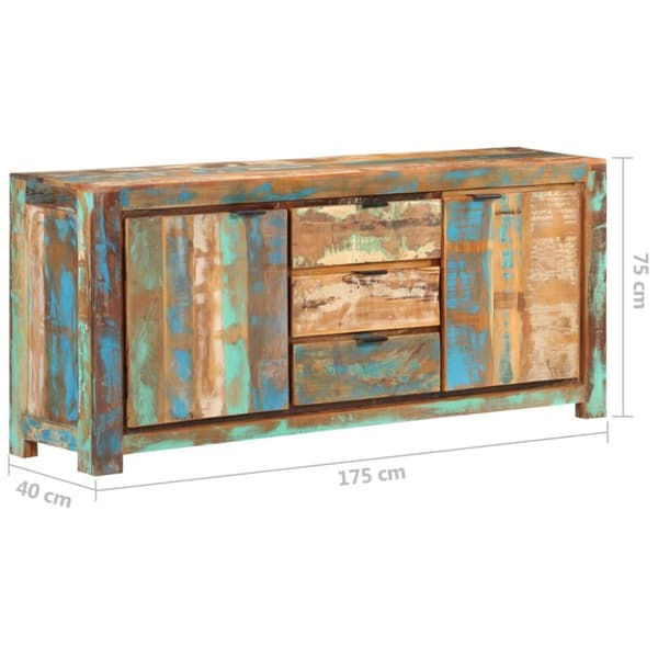 vidaXL skænk 175x40x75 cm massivt genanvendt træ