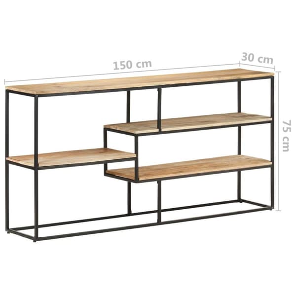 vidaXL Skjenk 150x30x75 cm grovt mangotre