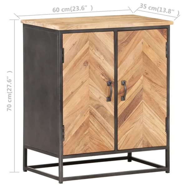 vidaXL Skänk 60x35x70 cm massivt akaciaträ