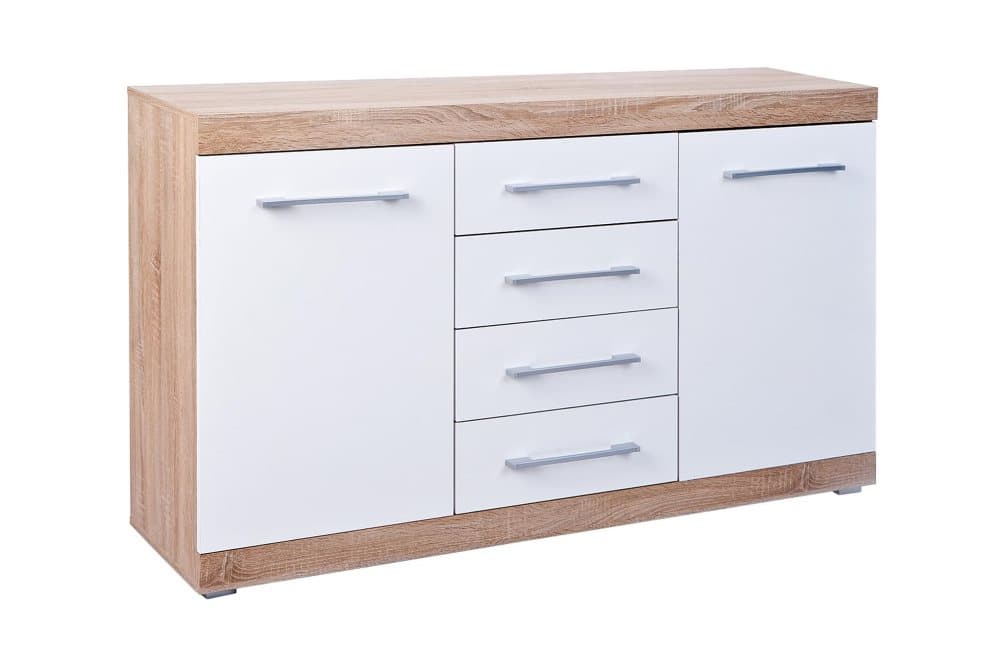 LUBLIN Sideboard 155 Ljus Ek/Vit