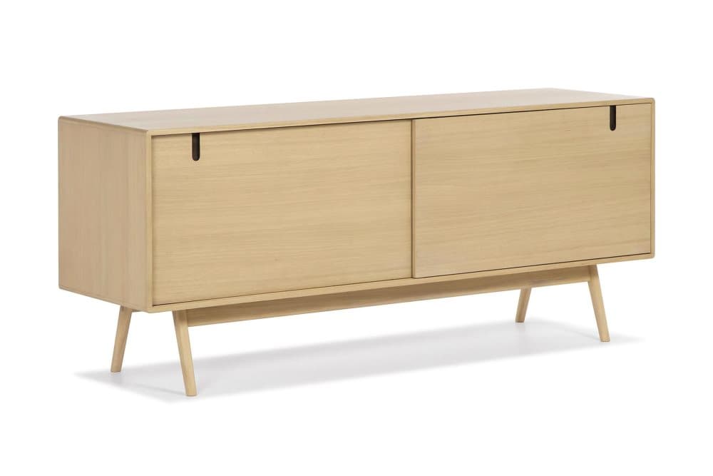 HULSIG Sideboard 160x45 cm Massiv Ek Brun