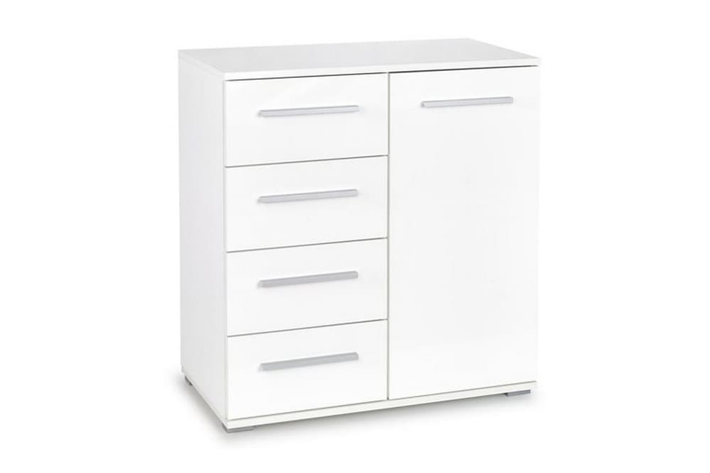 GENDRON Skänk 4 Lådor + 1 Skåp Vit