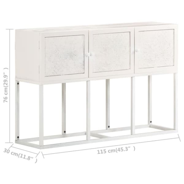 vidaXL skænk 115x30x76 cm massivt mangotræ