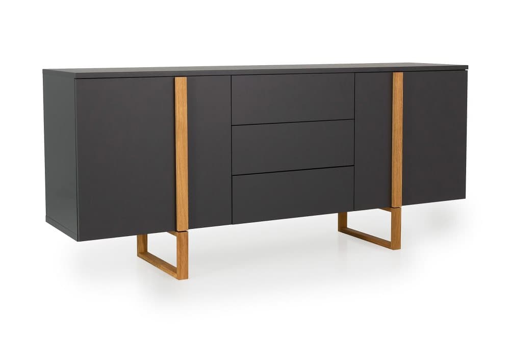 BIRKA Sideboard 177x43 cm Ek/Grå