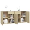 Miniatyrbilde 5 av 11: vidaXL Skjenk sonoma eik 160x36x75 cm konstruert tre