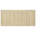 Miniatyrbilde 7 av 11: vidaXL Skjenk sonoma eik 160x36x75 cm konstruert tre