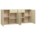Miniatyrbilde 9 av 11: vidaXL Skjenk sonoma eik 160x36x75 cm konstruert tre