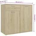 Miniatyrbilde 10 av 11: vidaXL Skjenk sonoma eik 160x36x75 cm konstruert tre