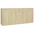 Miniatyrbilde 2 av 11: vidaXL Skjenk sonoma eik 160x36x75 cm konstruert tre
