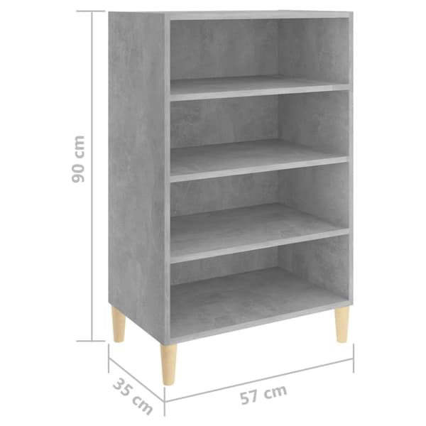 vidaXL Senkki betoninharmaa 57x35x90 cm lastulevy