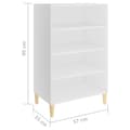 Miniatyrbilde 6 av 7: vidaXL Skjenk hvit 57x35x90 cm sponplate