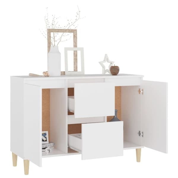 vidaXL skænk 101x35x70 cm konstrueret træ hvid