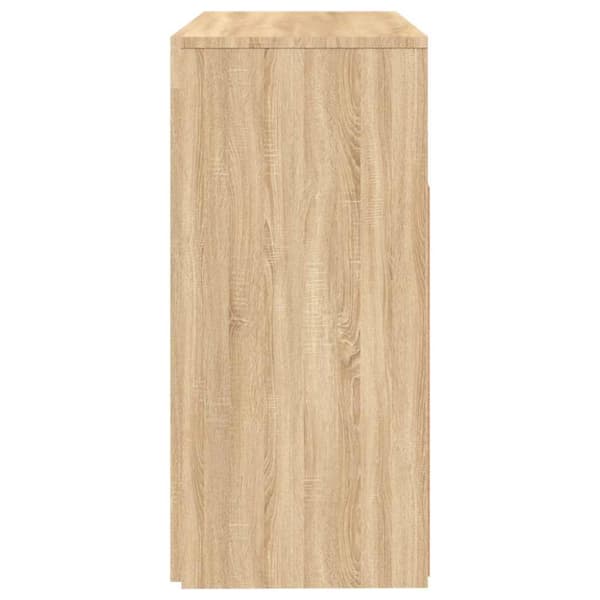 vidaXL Skänk med LED-belysning sonoma-ek 80x35x75 cm