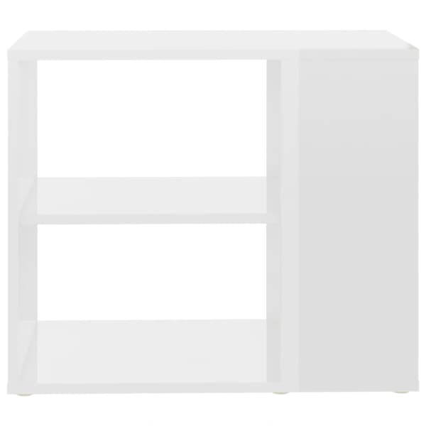 vidaXL Sideskap høyglans hvit 60x30x50 cm konstruert tre
