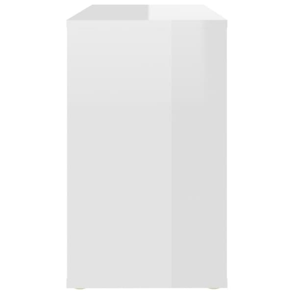 vidaXL Sideskap høyglans hvit 60x30x50 cm konstruert tre