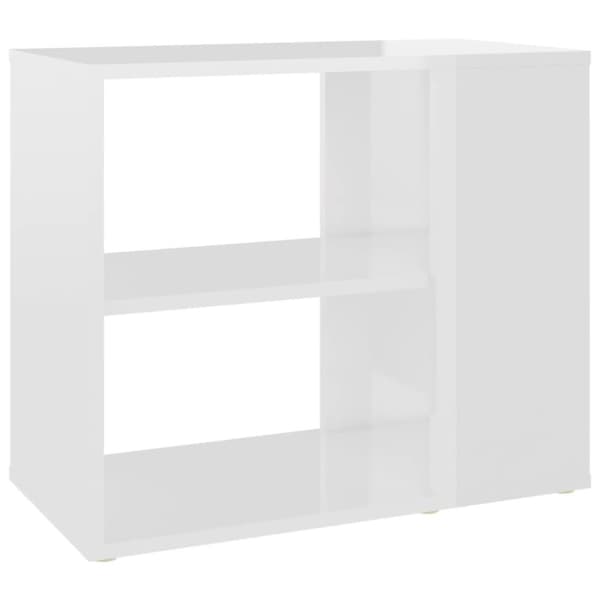 vidaXL Sideskap høyglans hvit 60x30x50 cm konstruert tre