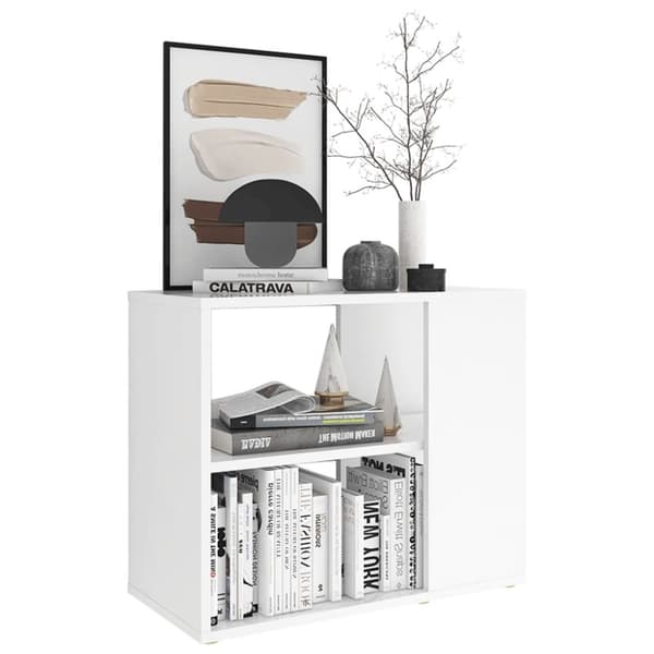 vidaXL Sideskap hvit 60x30x50 cm konstruert tre
