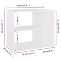 Miniatyrbilde 7 av 8: vidaXL Sideskap hvit 60x30x50 cm konstruert tre