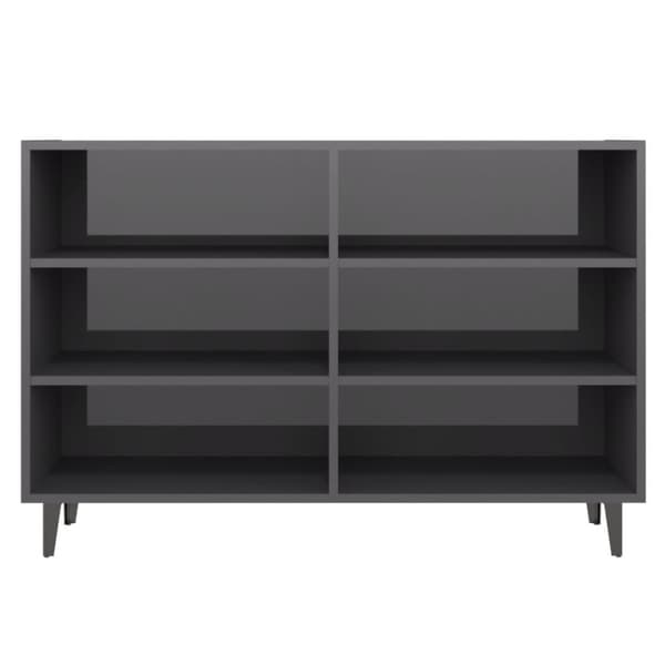 vidaXL skænk 103,5x35x70 cm spånplade grå højglans