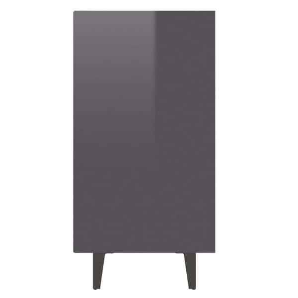 vidaXL skænk 103,5x35x70 cm spånplade grå højglans