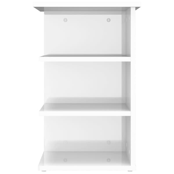 vidaXL sideskab 35x35x55 cm konstrueret træ hvid højglans