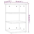 Miniatyrbilde 7 av 9: vidaXL Sideskap sonoma eik 35x35x55 cm konstruert tre