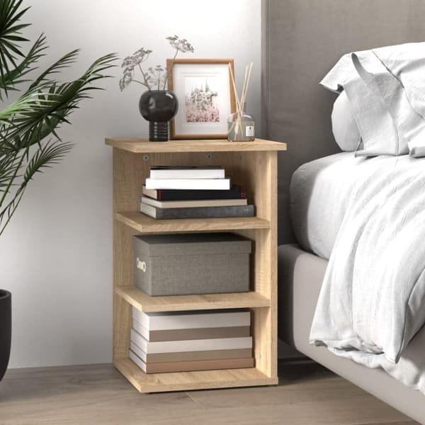 vidaXL Sideskap sonoma eik 35x35x55 cm konstruert tre