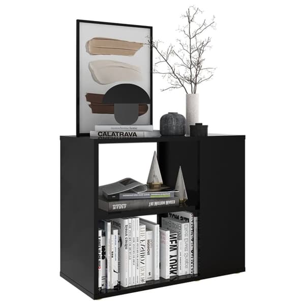 vidaXL sideskab 60x30x50 cm konstrueret træ sort