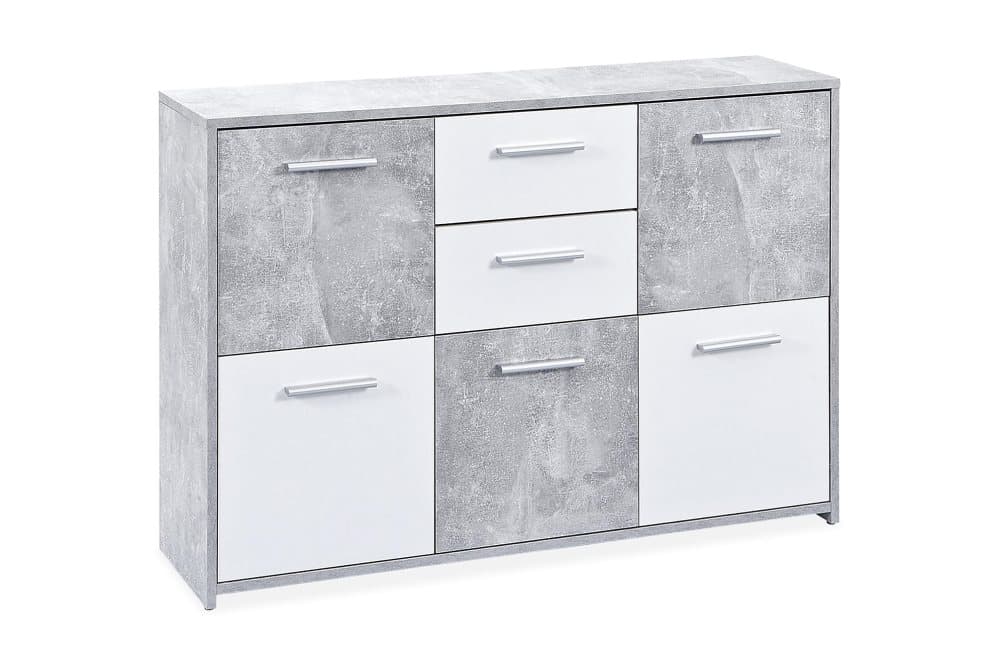 FLAVIUS Sideboard 115 Betong/Vit