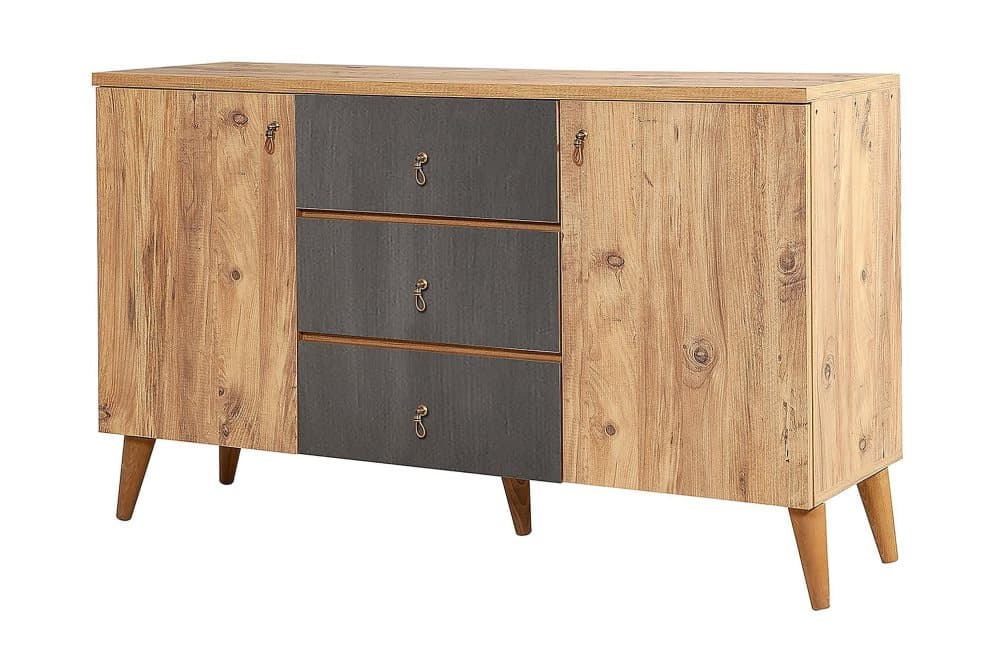 SIDEBOARD 88x148 cm Natur/Antracit