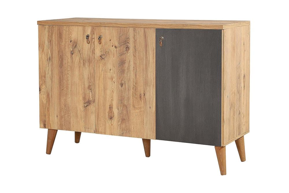 SIDEBOARD 88x128 cm Natur/Antracit