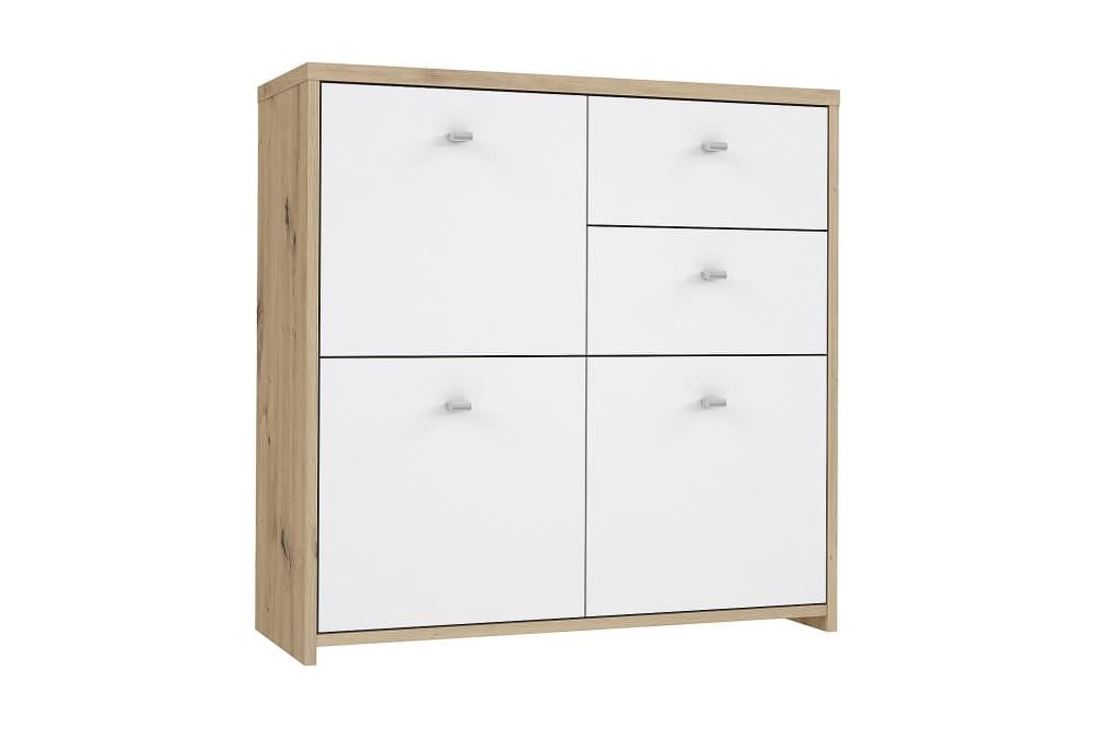 TORRAIN Sideboard 2 Lådor 74x77 cm Brun/Vit