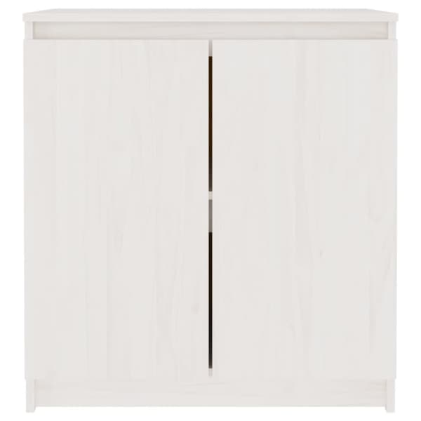 vidaXL skab 60x36x65 cm massivt fyrretræ hvid