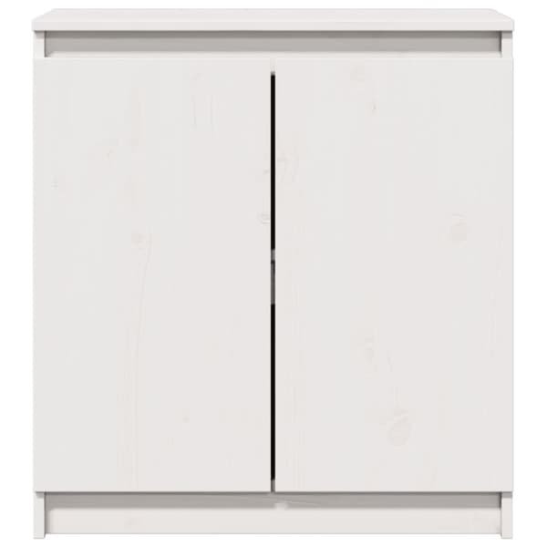 vidaXL skab 60x36x65 cm massivt fyrretræ hvid