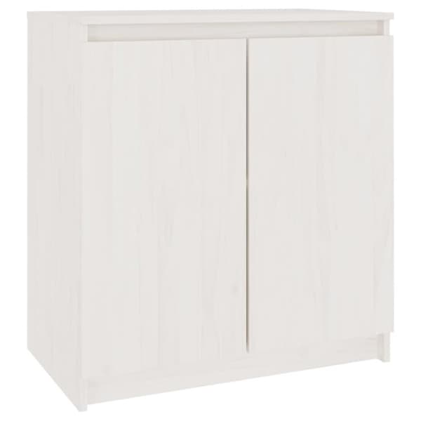 vidaXL skab 60x36x65 cm massivt fyrretræ hvid