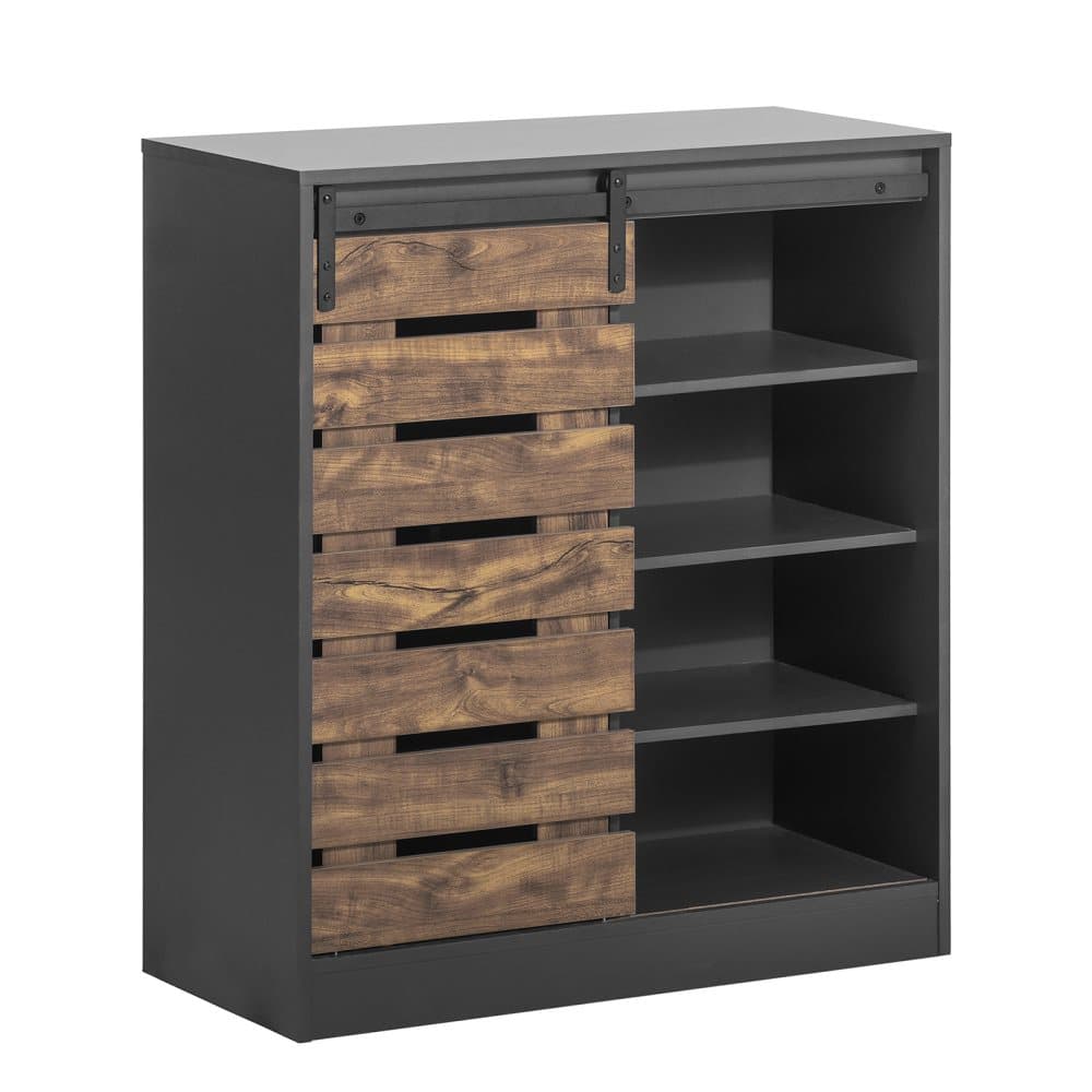 SoBuy Öppet skåp, Skoskåp, Förvaringskombination, Hallmöbler, FSB65-HG