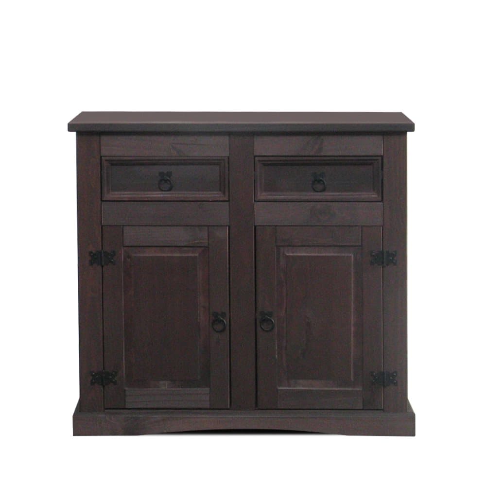 New Mexico skänk bredd 91 cm, höjd 84 cm med 2 lådor och 2 dörrar kolonialstil betsad/vaxad.