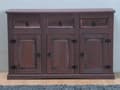 Miniatyrbillede 2 af 10: New Mexico Sideboard med 3 skuffer og 3 låger bredde 132 cm, højde 84 cm kolonial bejdse/voks.