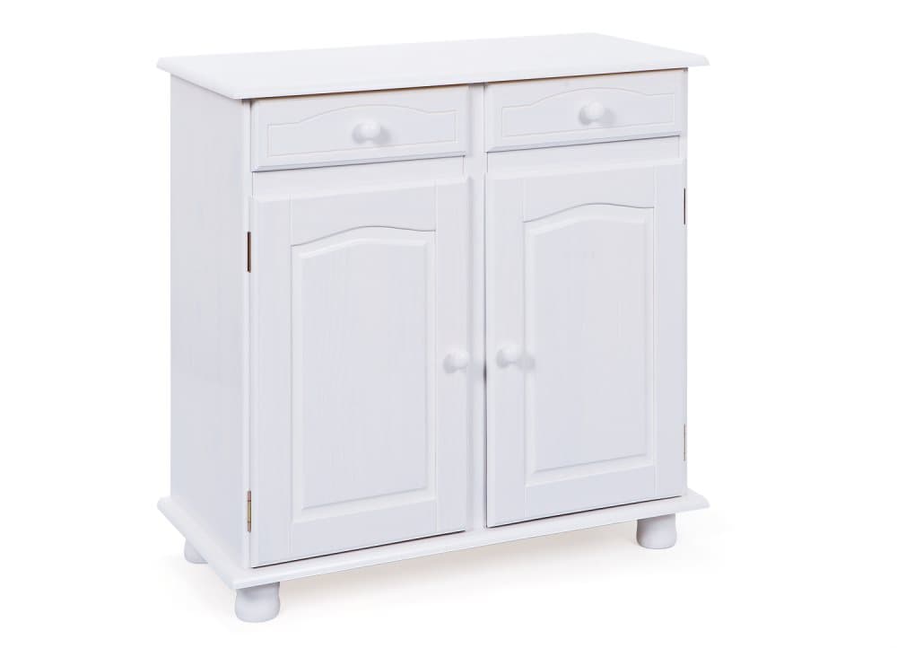 Lovo skänk 2 lådor, 2 dörrar vit.