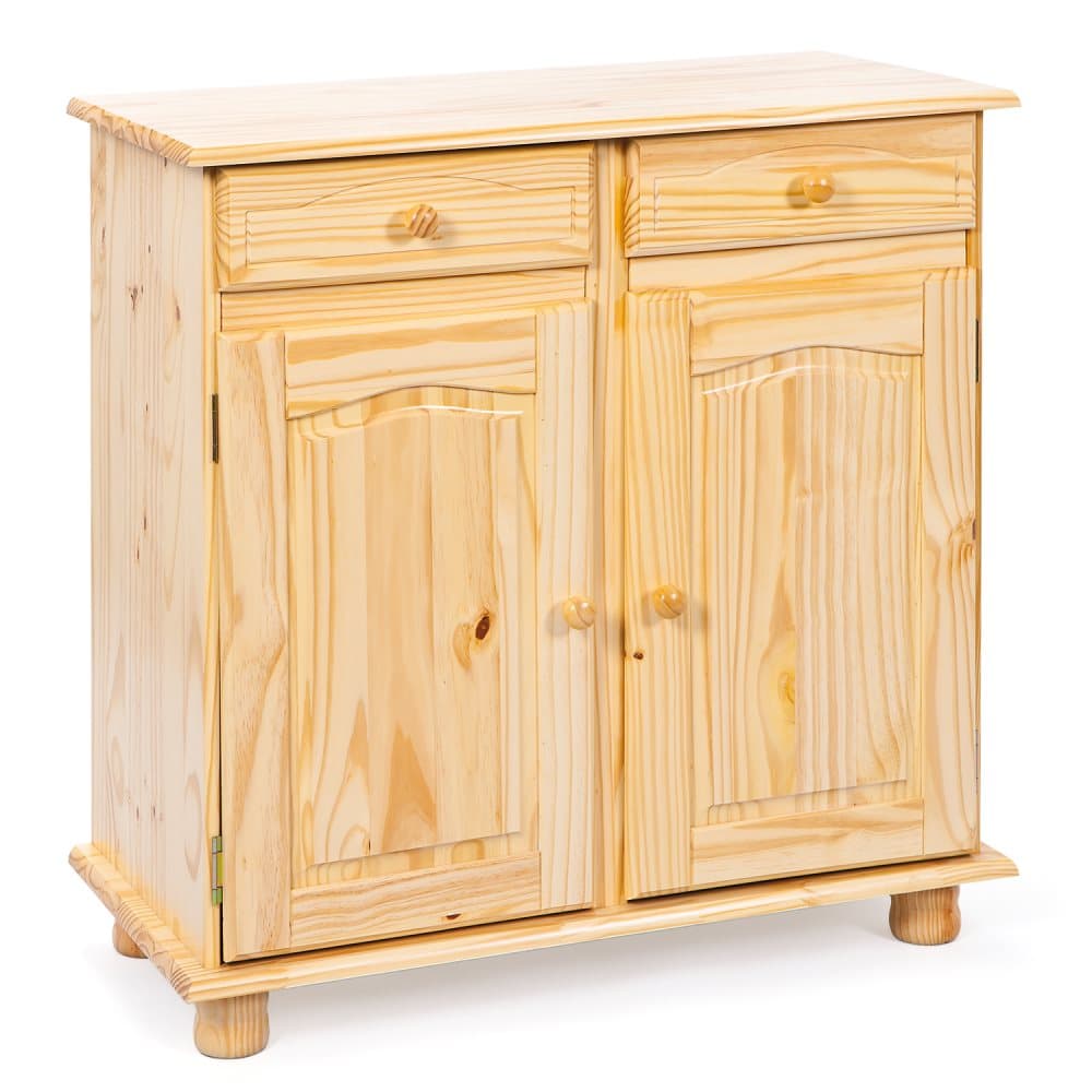 Pamer skänk 2 lådor, 2 dörrar natur.