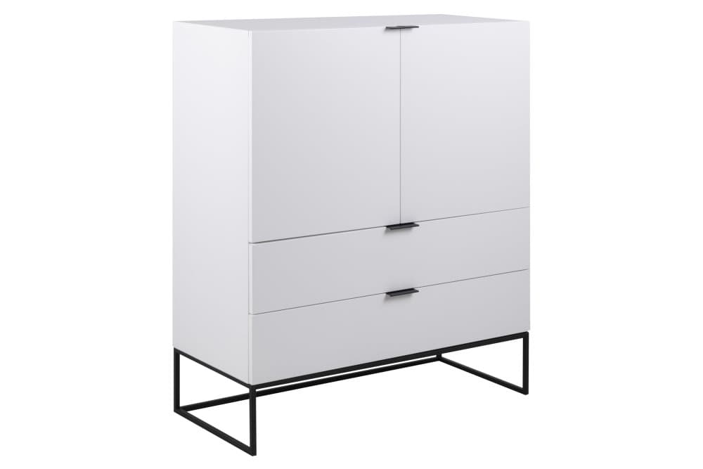 Koch skänk med 2 dörrar och 2 lådor vit.