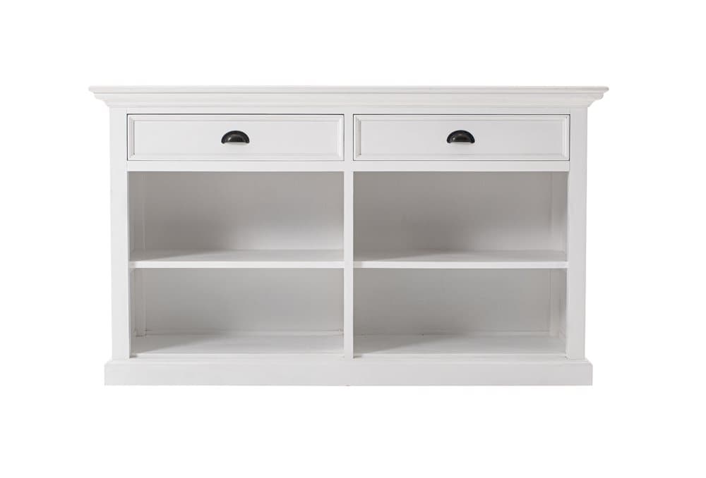 Halifax skänk med 2 hyllor och 2 lådor, vit.