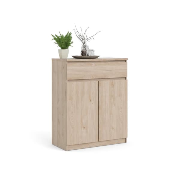 Nada skænk 2 låger og 1 skuffe, Hickory dekor.