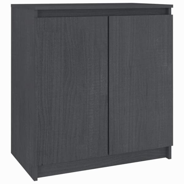 vidaXL Sivukaappi harmaa 60x36x65 cm täysi mänty